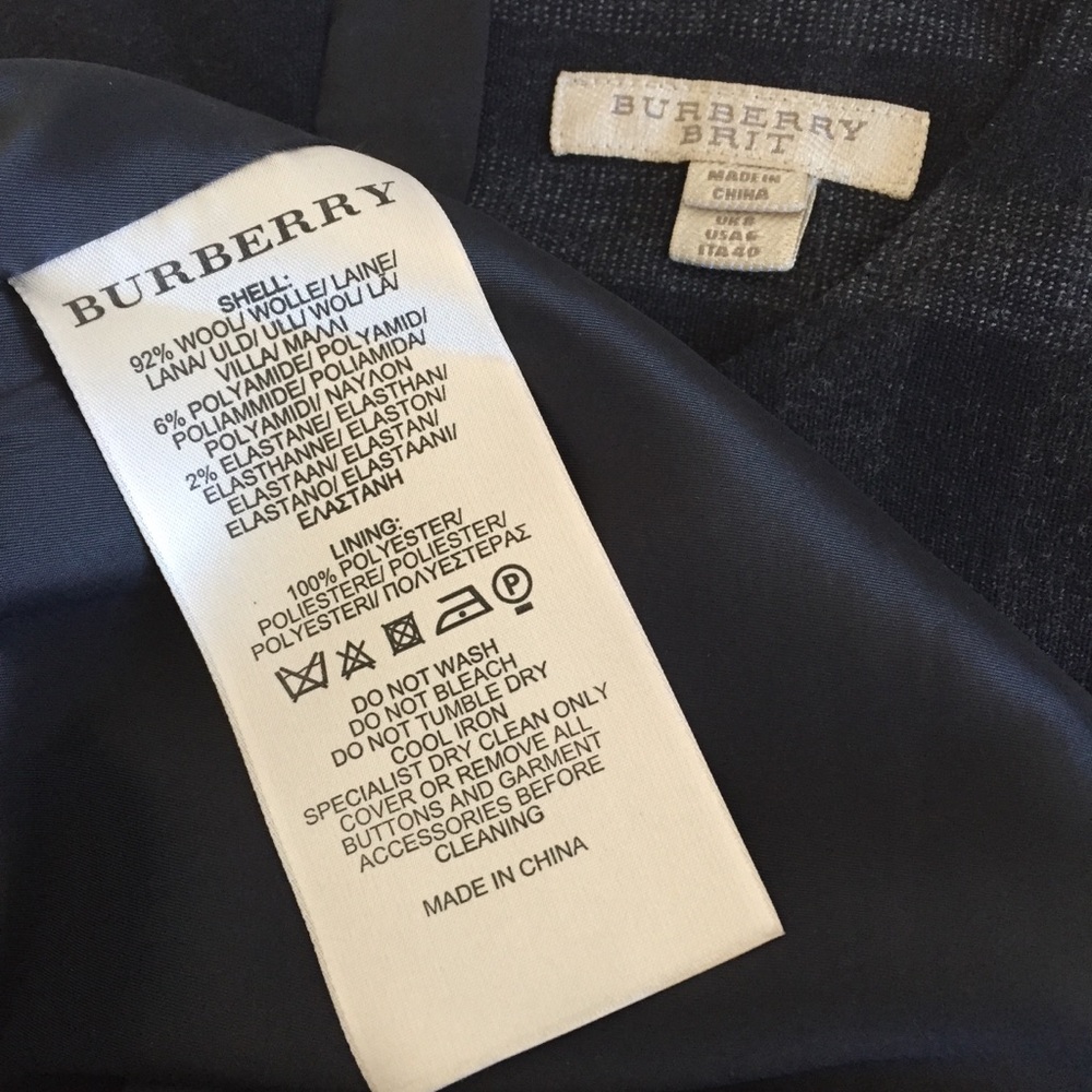 Burberry gray check shift wool dress - Picture 13 of 13